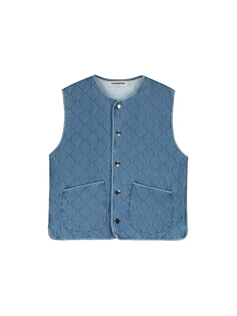 Tangerine - Denim Quilted Vest