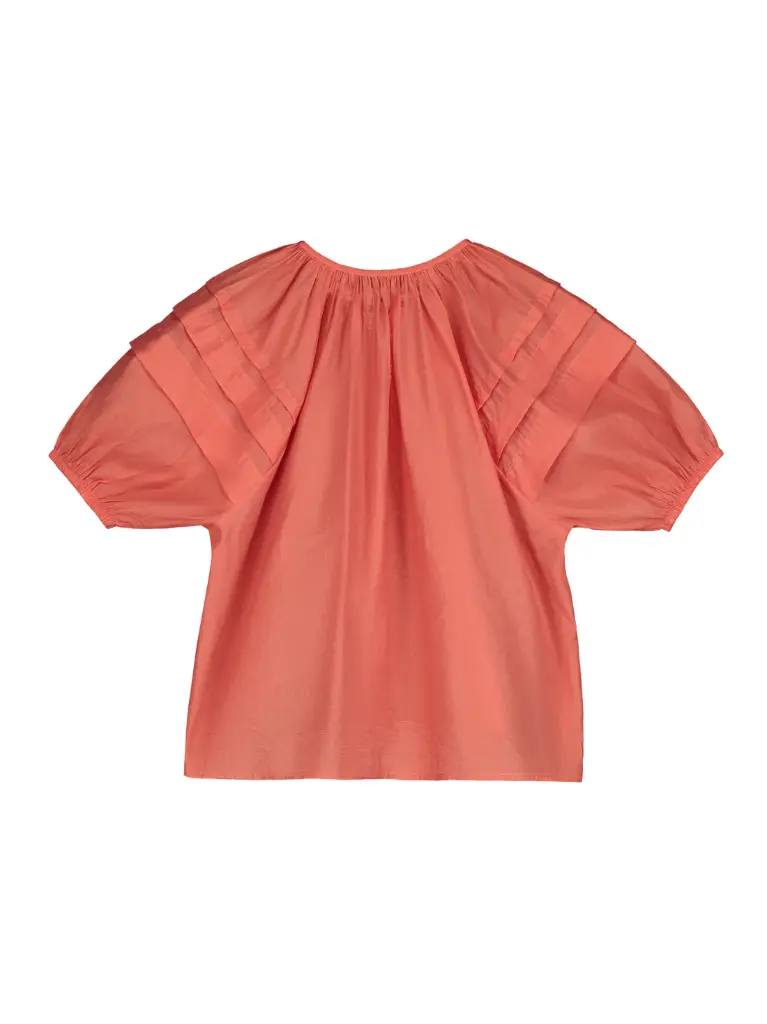 Tangerine - Pleated Voile Blouse