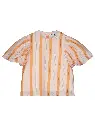 Tangerine - Puffed Sleeve Striped Blouse