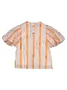 Tangerine - Puffed Sleeve Striped Blouse