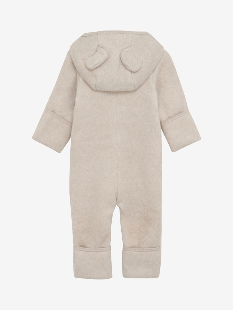 HUTTEliHUT - Pram Suit Ears Cot. Fleece - Camel Melange