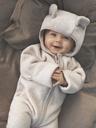 HUTTEliHUT - Pram Suit Ears Cot. Fleece - Camel Melange