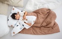 LÄSSIG - Bedding set - Smile milky brown