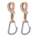 LÄSSIG - Stroller hooks cord - 2Pack - Beige/orange/lavender