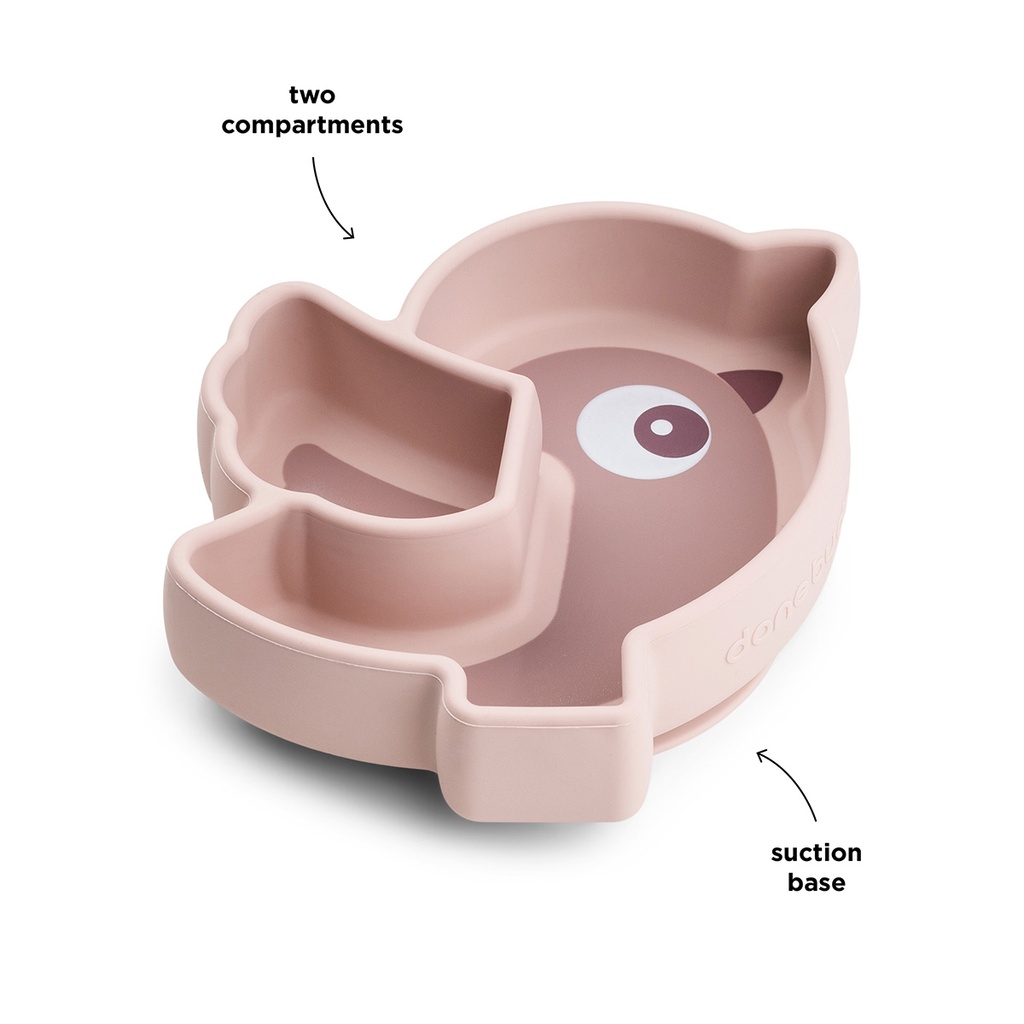 Done by Deer - Silicone Stick&Stay snack plate Birdee - Powder