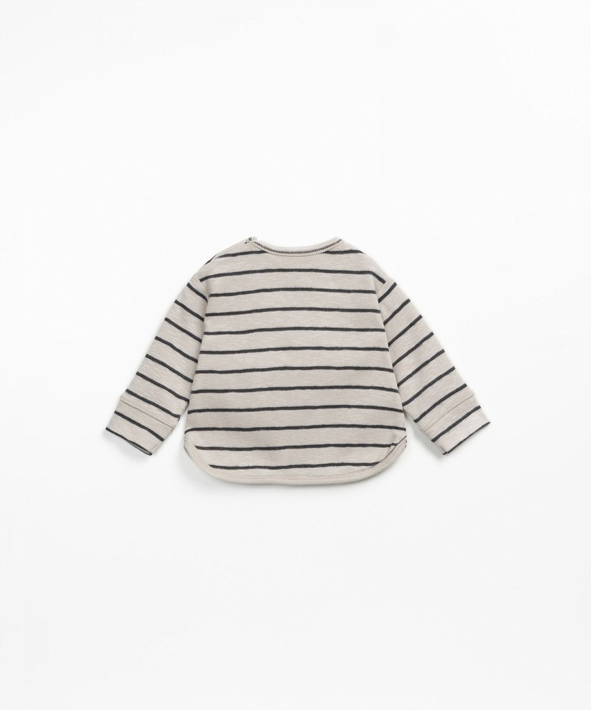 Play Up - Striped rib flamé LS-shirt 0AP11003