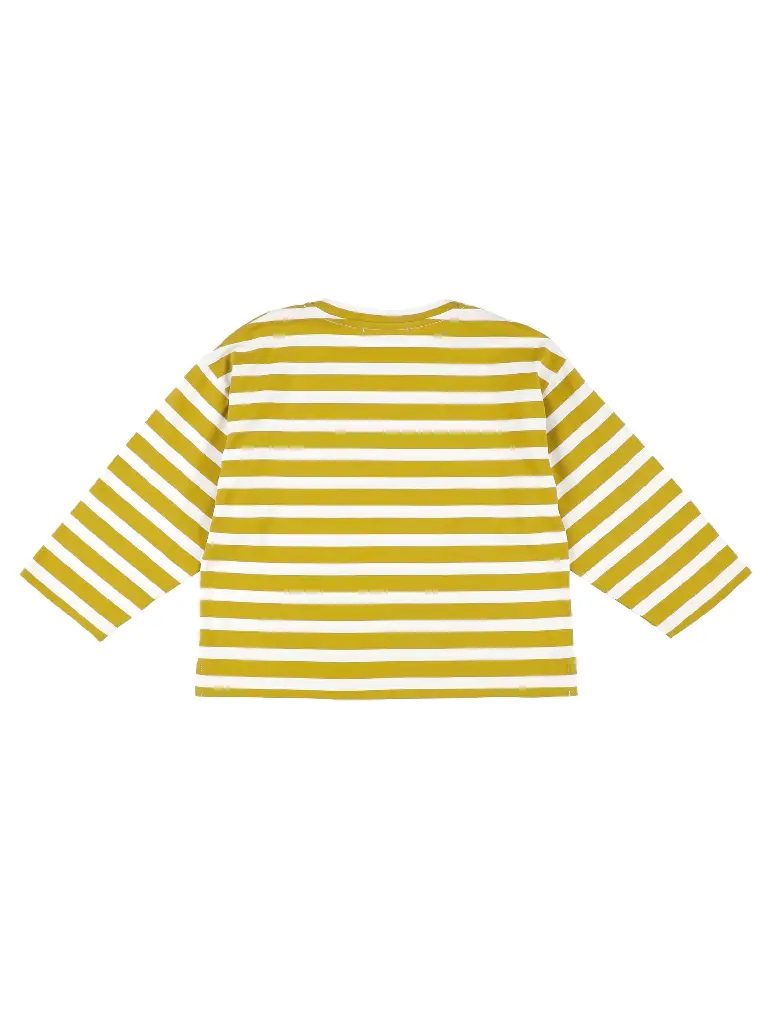 Tangerine - Yellow cream striped long sleeve t-shirt (TG-300)