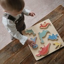 Mushie -  Houten dino puzzel