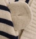 HUTTEliHUT - Beanie Ears Stripe wool knit (Navy)