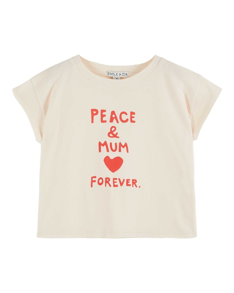 Emile & Ida - T-shirt peace & mum AB120