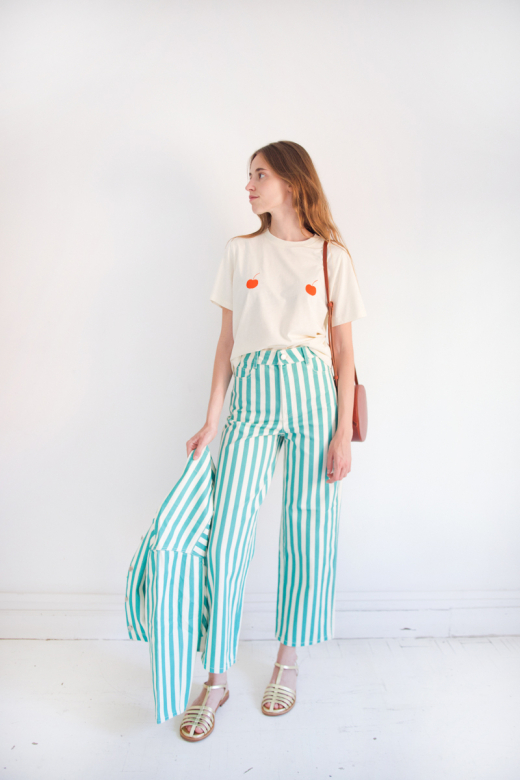 The tiny big sister - Striped Berta long denim