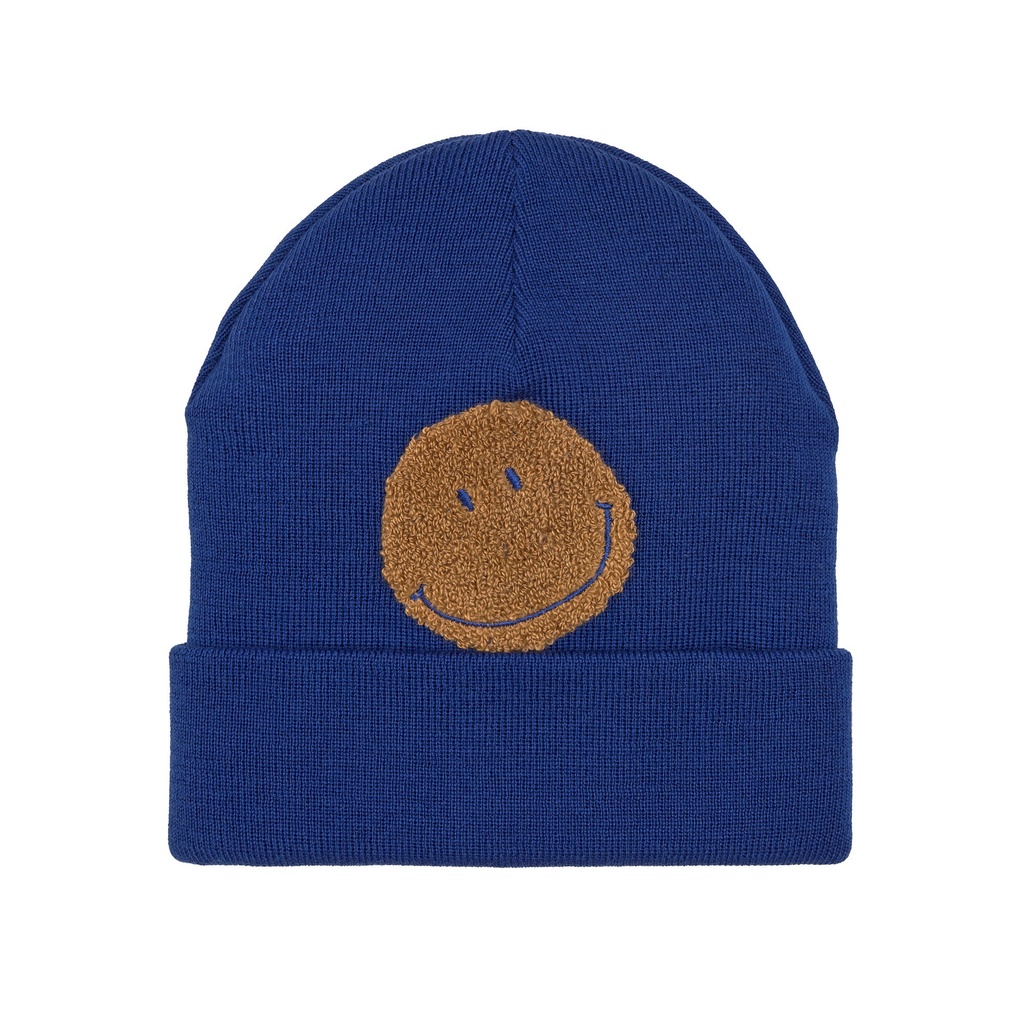 LÄSSIG - Merino Beanie - Smile - Blue