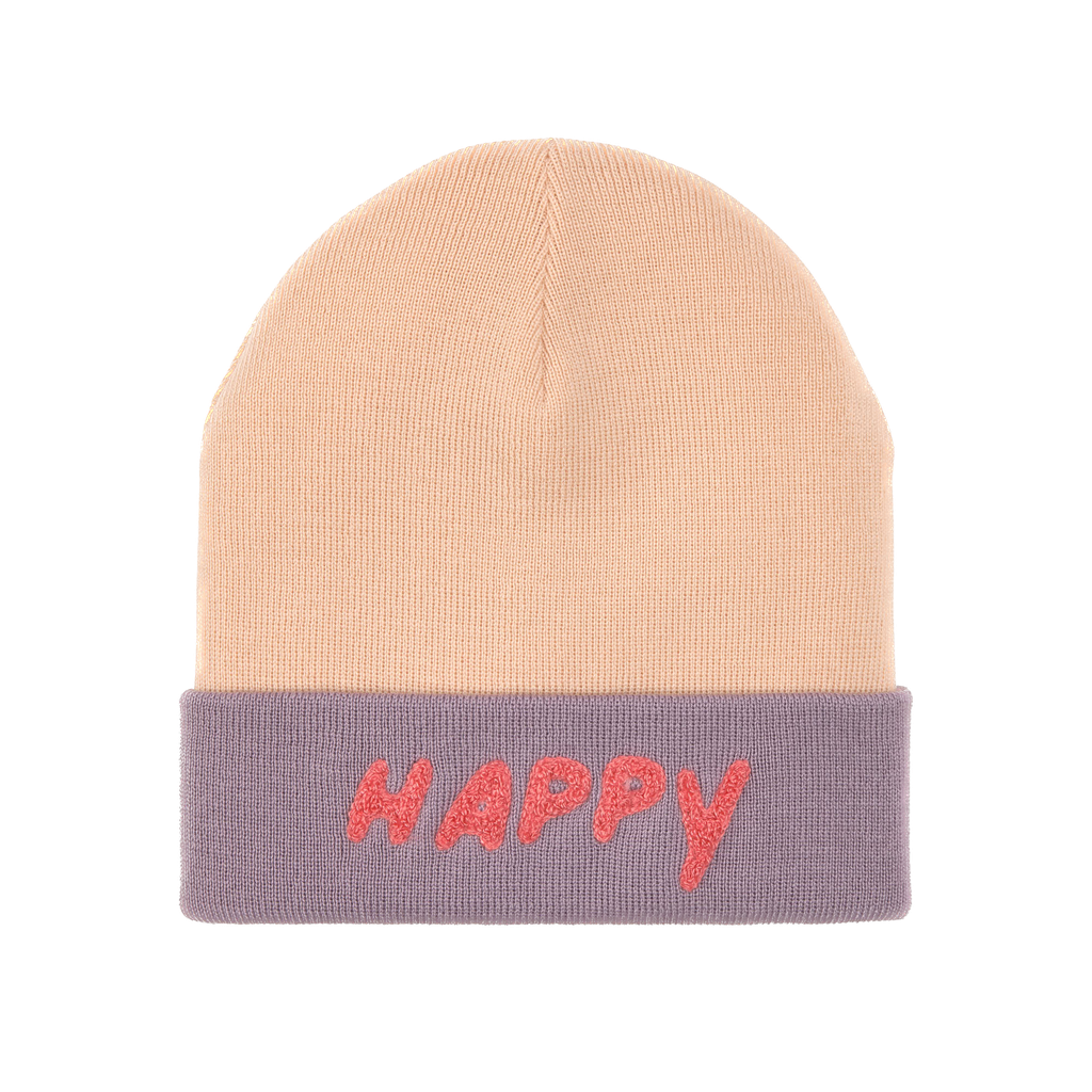 LÄSSIG - Merino Beanie - Happy - Light rose/lilac