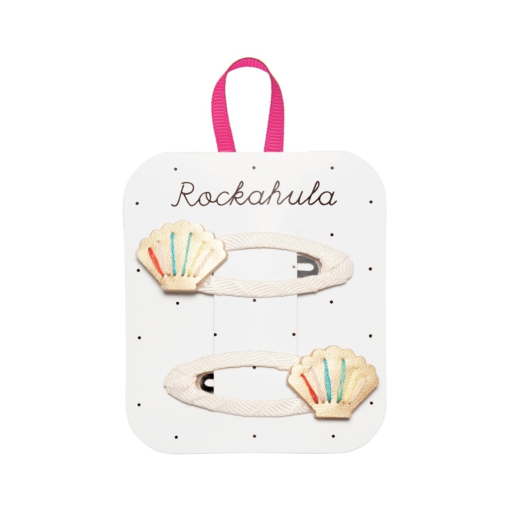 Rockahula - Rainbow seashell clips 