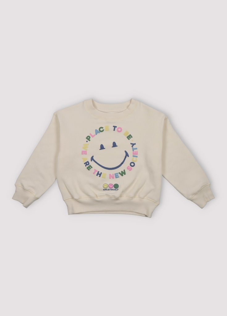 The new society - Happy Place Sweater - Vanilla Cream 