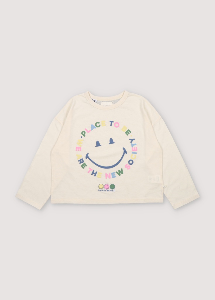 The new society - Happy Place T-Shirt - Vanilla Cream 