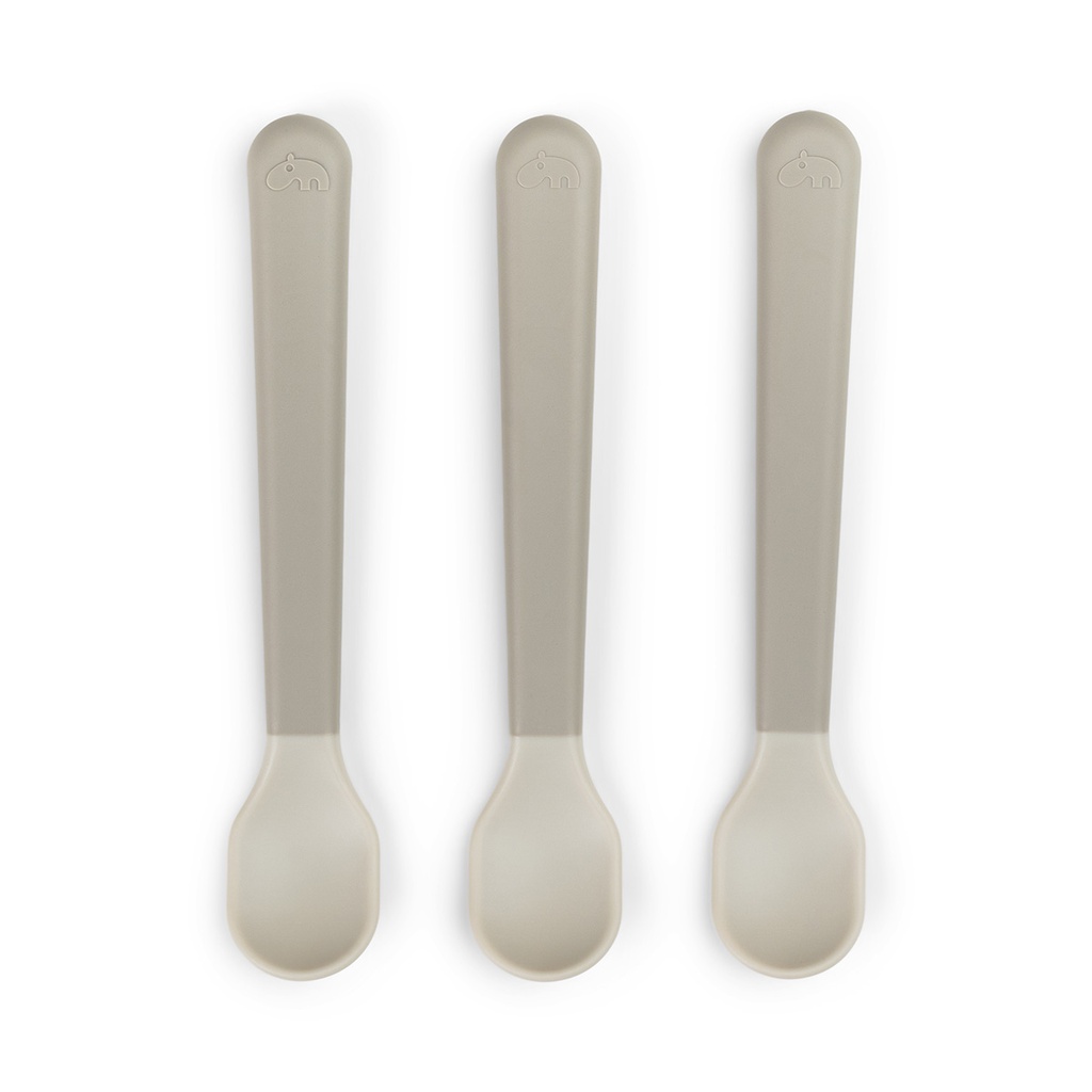 Done by Deer - Easy-grip baby spoon - 3pack (sand)