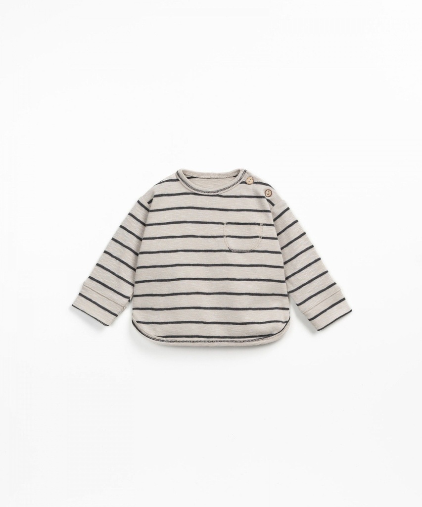 Play Up - Striped rib flamé LS-shirt 0AP11003