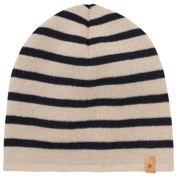 HUTTEliHUT - Gestreepte wollen beanie (Navy)