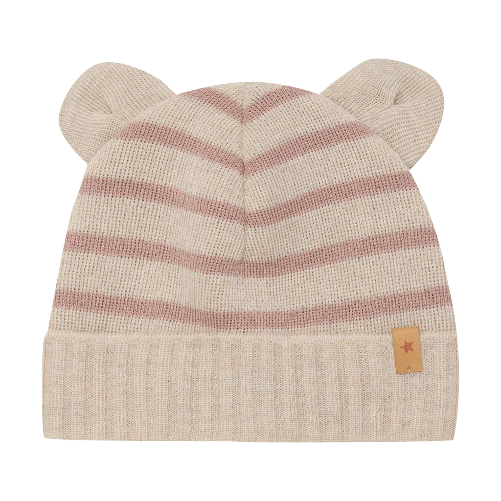 HUTTEliHUT - Beanie met berenoortjes (Rose)