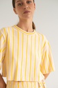 The tiny big sister - Towel striped boxy t-shirt