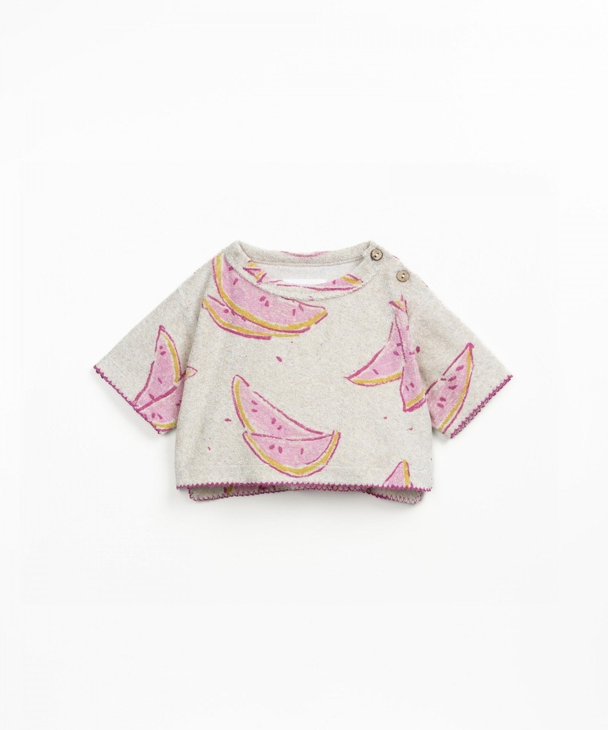 Play Up - Printed plush sweater 2AQ11351