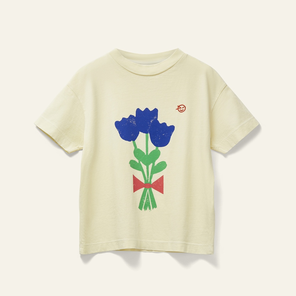 Wynken - Kite tee pale lemon tulips