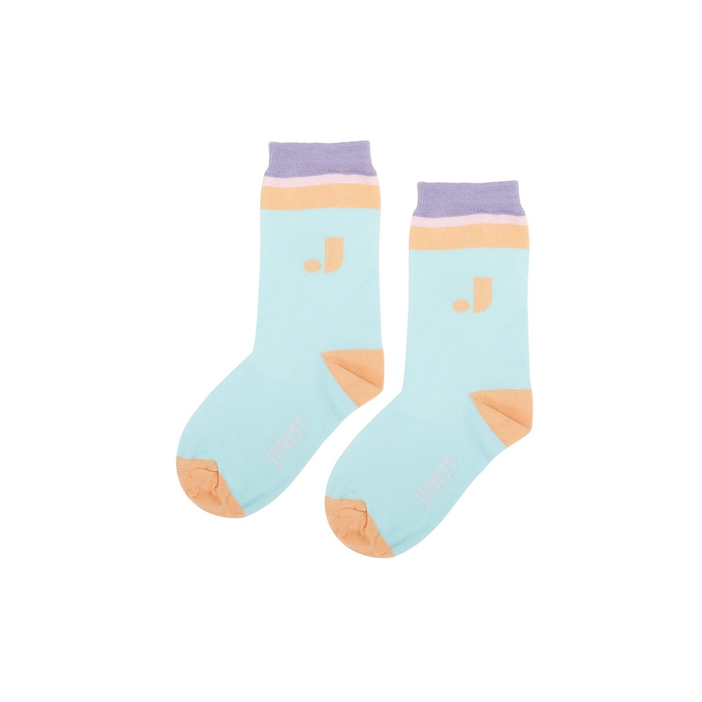 Jenest - Bird socks in cool blue mauve purple