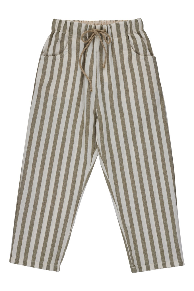 Babe&Tess - Olive stripes broek