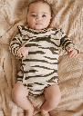 Claude & Co - Remy in Zebra Print (Wrap Cardigan, Bloomer & Bib Set)