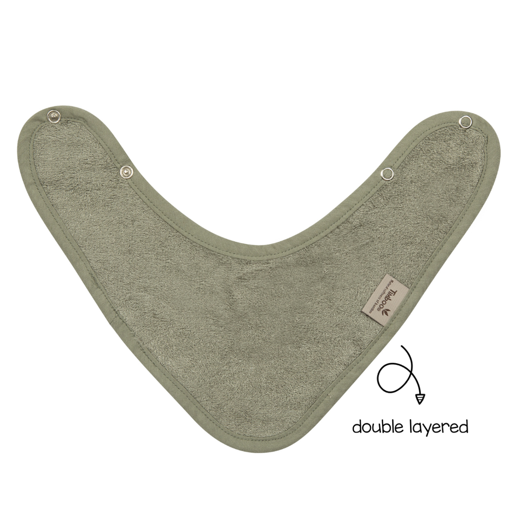 Timboo - Bandana bib (dubbellaags) 36x20cm - Whisper Green