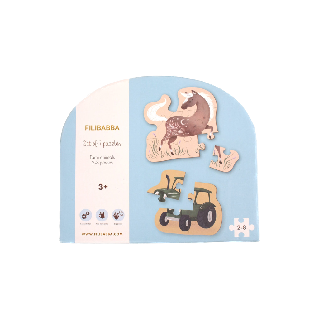 Filibabba - Set of 7 puzzles - Farm animals