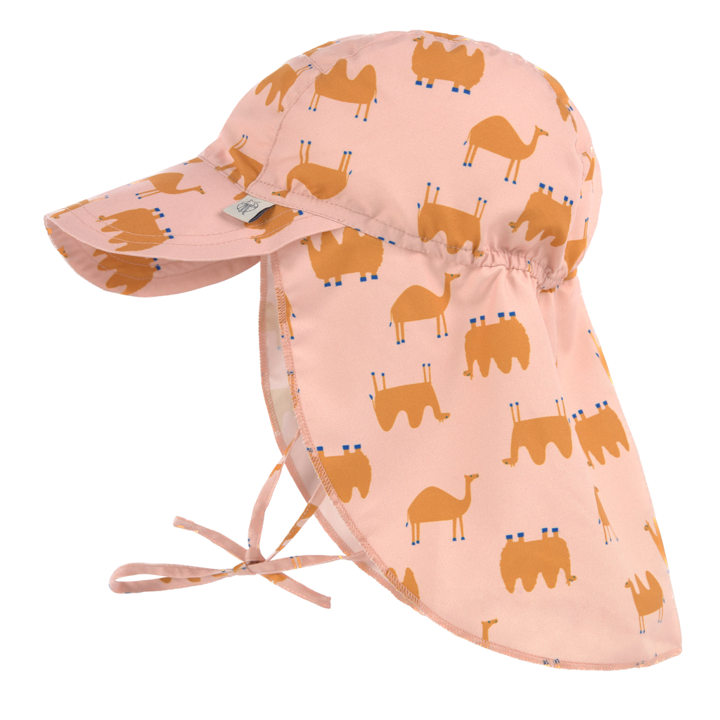 LÄSSIG - Sun protection flap hat - Camel pink 