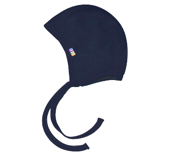 Joha - Mutsje 'Helmet' - Navy  - Merinowool + Silk