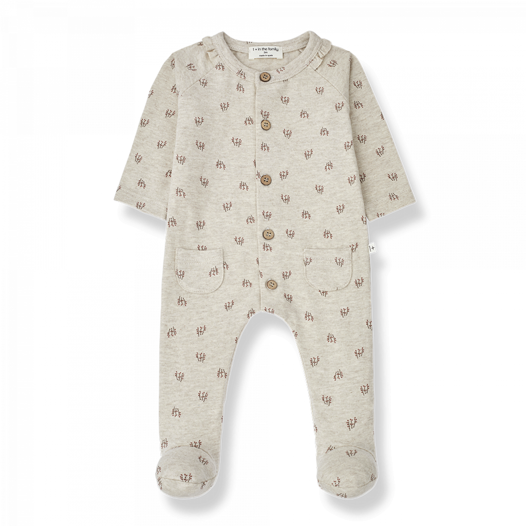 1+ In the family - Melak Jumpsuit w/feet - Oatmeal