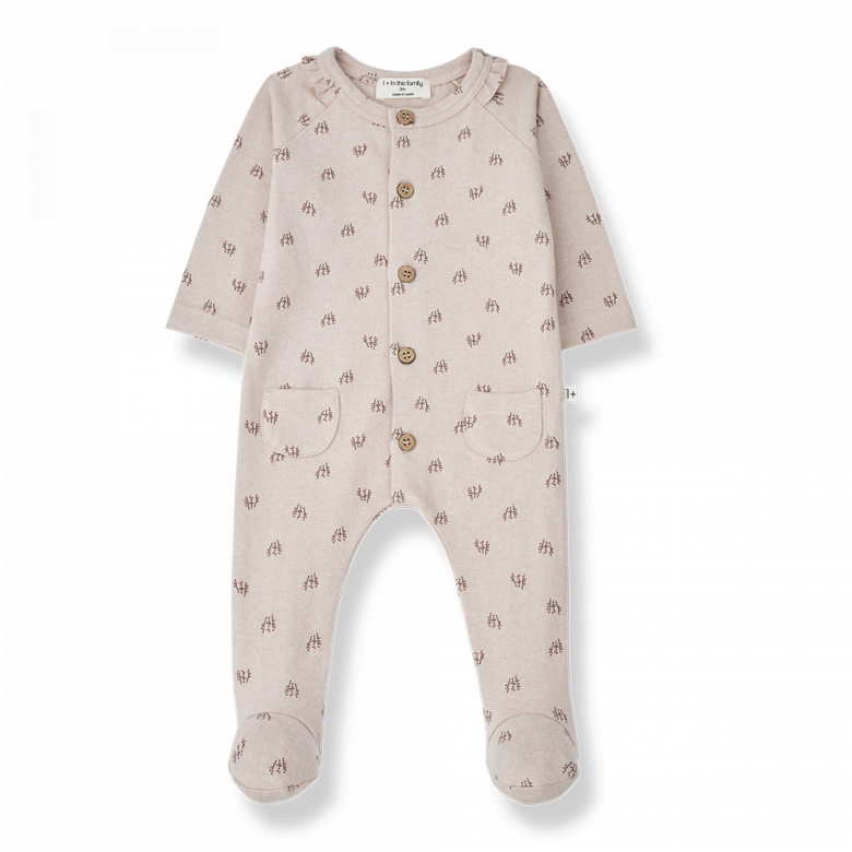 1+ In the family - Melak Jumpsuit w/feet - Nude