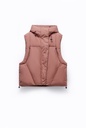 Embassy of Bricks and Logs - Andora Puffer vest - Shadow rose