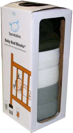 Spacebabies - Baby bed blocks - Zwart / wit / grijs