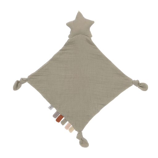 LÄSSIG - Muslin Baby Comforter - Star - Olive