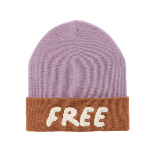 LÄSSIG - Merino Beanie - Little Gang - Free caramel/lilac