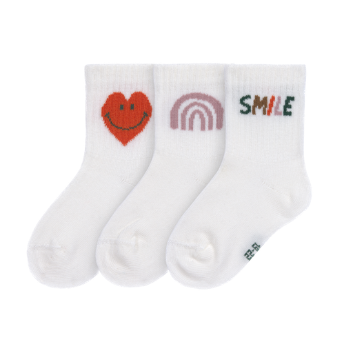 LÄSSIG - Tennis Socks Kids (3 pcs) - Little Gang - Smile