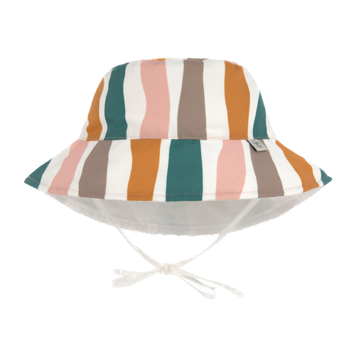 LÄSSIG - Sun protection bucket hat - Waves pink/ nature 