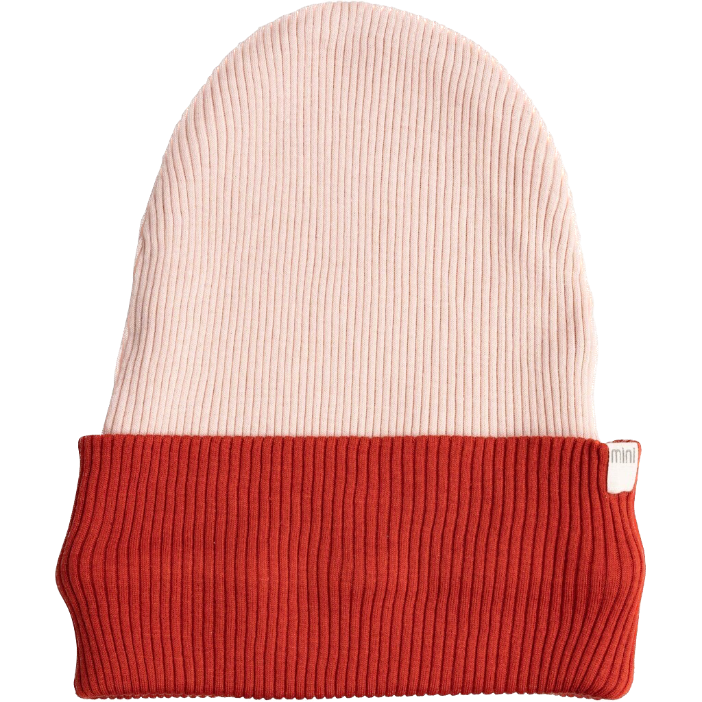 Minimalisma - Bob beanie - Sweet rose poppy contrast 