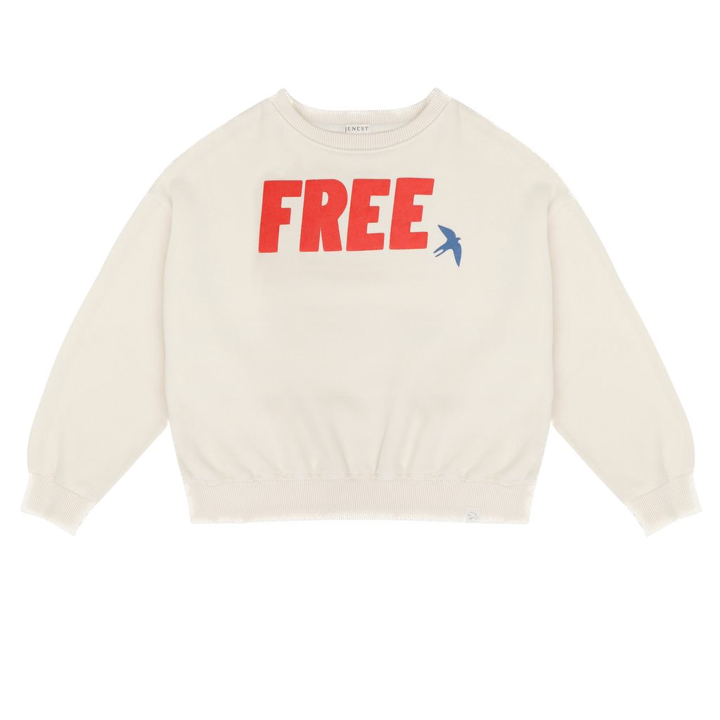 Jenest - Baby Free bird sweater - Pebble ecru