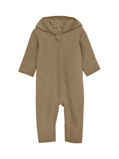 HUTTEliHUT - Pram Suit Ears Cot. Fleece - Molé Melange