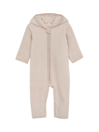 HUTTEliHUT - Pram Suit Ears Cotton Fleece - Camel Melange