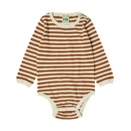 FUB - Baby LS Body - Stripes ecru/rust
