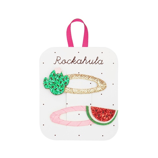 Rockahula - Glitter cactus & watermelon clips