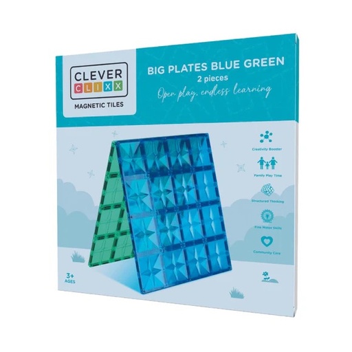 Cleverclixx - Big plates - Blue & green 