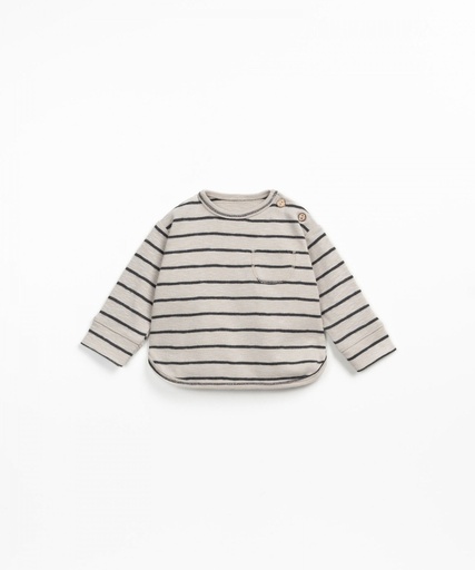 Play Up - Striped rib flamé LS-shirt 0AP11003